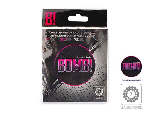 Titán előke huzal BOMB! forgóval és kapoccsal 2ks/20cm/4kg