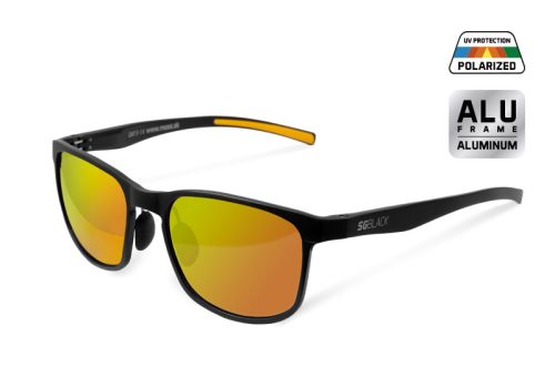Polarized sunglasses Delphin SG BLACK orange lenses 