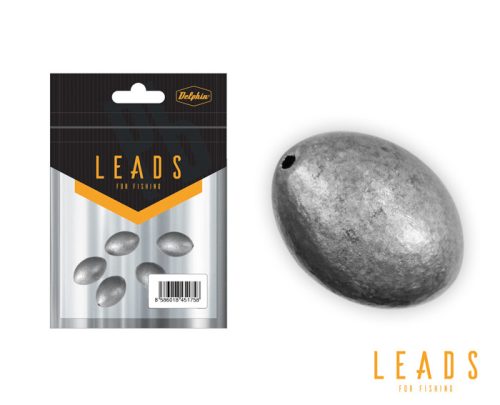 Delphin LEADS Olive with a slot / 5pcs 5g