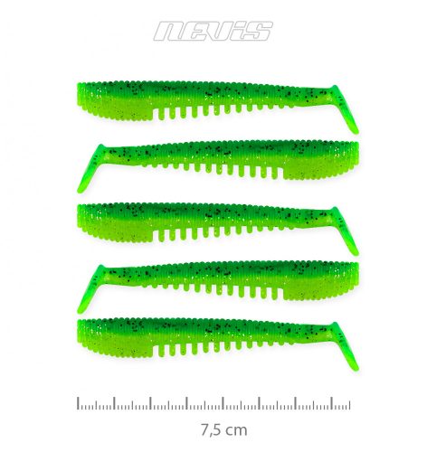 NEVIS Impulse Shad 7.5cm 5db/cs (Poison Green)  AKCIÓ -50%
