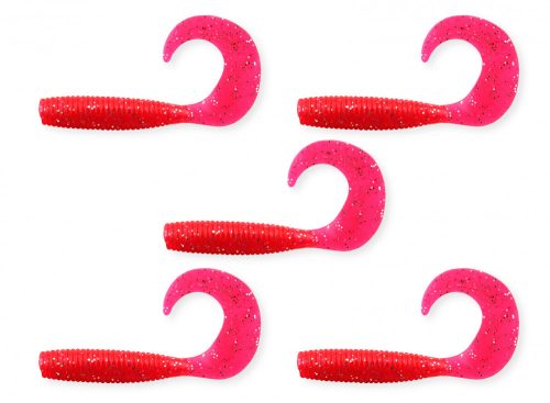 NEVIS Twister 7,5cm  5db/cs piros flitter