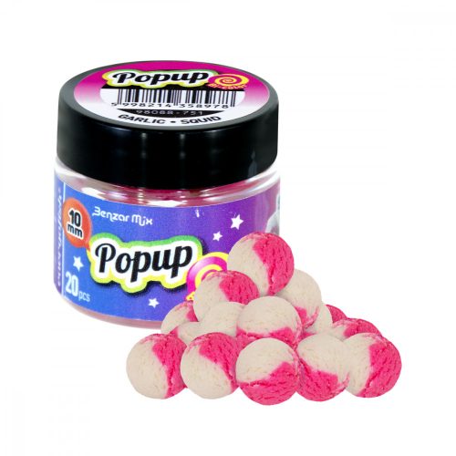 POPUP 10MM 2 COLOR WHITE-PINK, GARLIC-SQUID