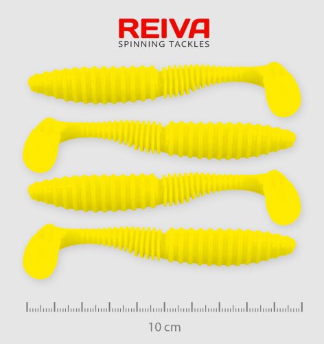 REIVA Zander Power Shad 10cm 4db/cs (Lemonade)