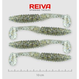 REIVA Zander Power Shad 10cm 4db/cs (Salt and Pepper)