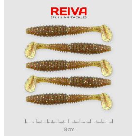 REIVA Zander Power Shad 8cm 5db/cs (Crayfish)