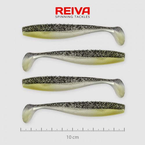 REIVA Flat Minnow shad 10cm 4db/cs (Moonshine Bleak)