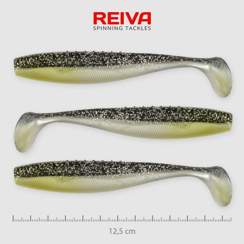 REIVA Flat Minnow shad 12,5cm 3db/cs (Moonshine Bleak)