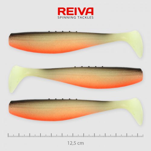 REIVA Flat Minnow shad 12,5cm 3db/cs (UV Roach)