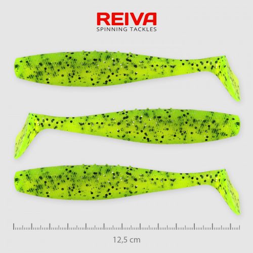 REIVA Flat Minnow shad 12,5cm 3db/cs (Poppy green)