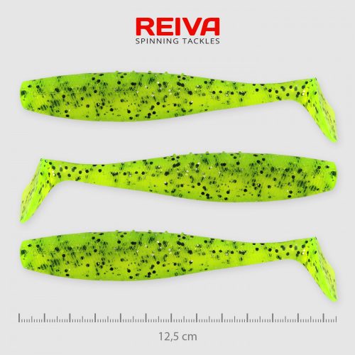 REIVA Flat Minnow shad 12,5cm 3db/cs (Poppy Green)