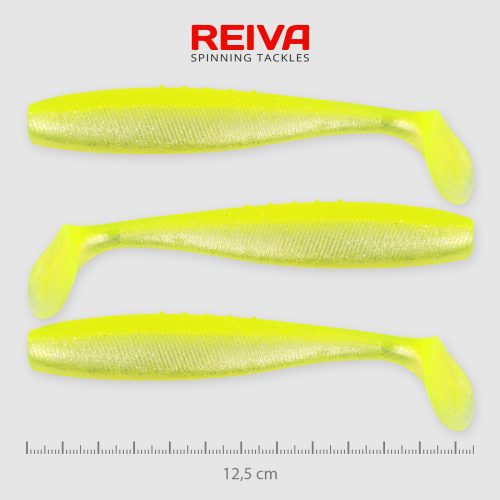 REIVA Flat Minnow shad 12,5cm 3db/cs (Flash Lemonade)