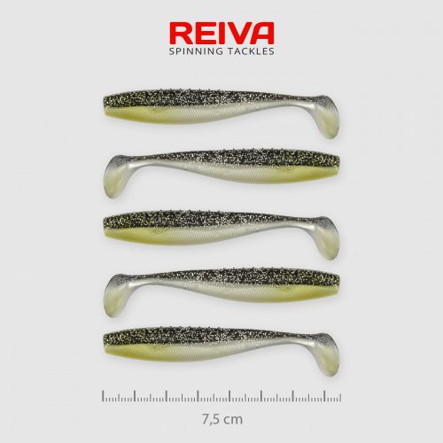 REIVA Flat Minnow shad 7,5cm 5db/cs (Moonshine Bleak)