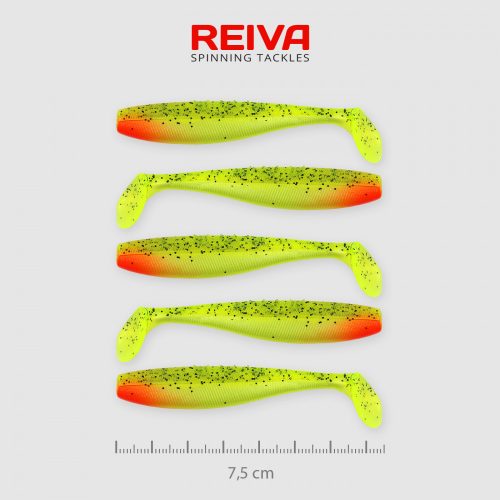 REIVA Flat Minnow shad 7,5cm 5db/cs (Watermelon)