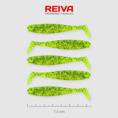 REIVA Flat Minnow shad 7,5cm 5db/cs (Poppy green)