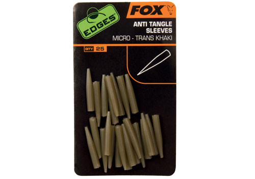 Fox Edges Anti tangle sleeve Micro trans khaki x 25