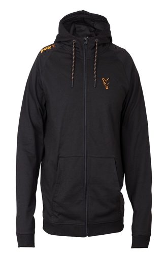 FOX COLLECTION BLACK / ORANGE LW HOODIE - S