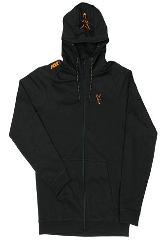 FOX COLLECTION BLACK / ORANGE LW HOODIE - S