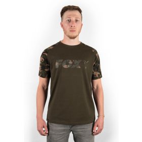 FOX Fox Raglan Khaki / Camo sleeve T - XXXL