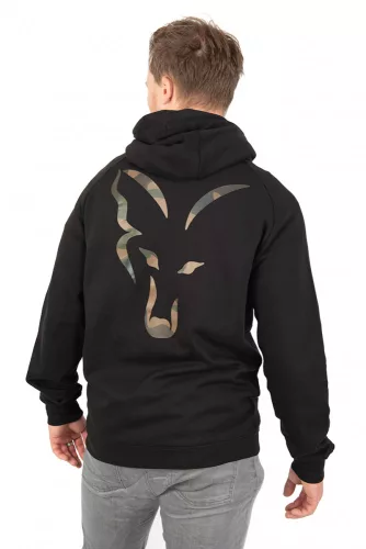 Fox LW Black / Camo Print Zip Hoody - M