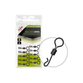   CZ Bojlis nagy karikával ellátott gyorskapocs, #4 mm, matt fekete, 10 db