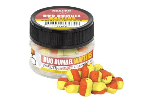 FC Duo Dumbel Wafters horogcsali, o10x14 mm, édes kukorica, eper, 15 g