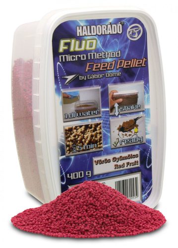 Haldorádó Fluo Micro Method Feed Pellet - Vörös Gyümölcs 400g