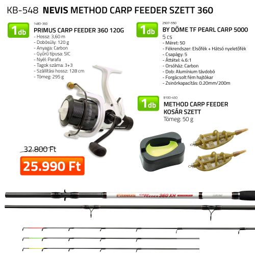 NEVIS Nevis Method Carp feeder szett 360  1480-360+ 2507-550+ 8100-450