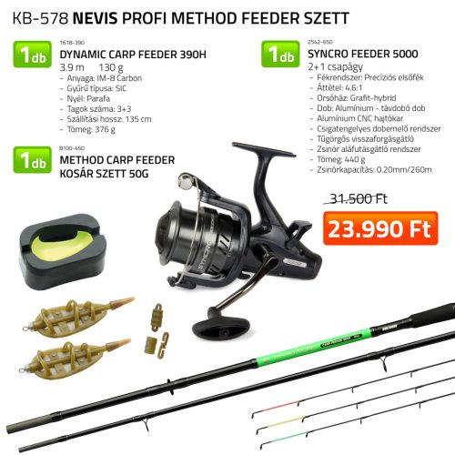 NEVIS Profi Method Feeder szett 1618-390+ 2542-650+ 8100-450