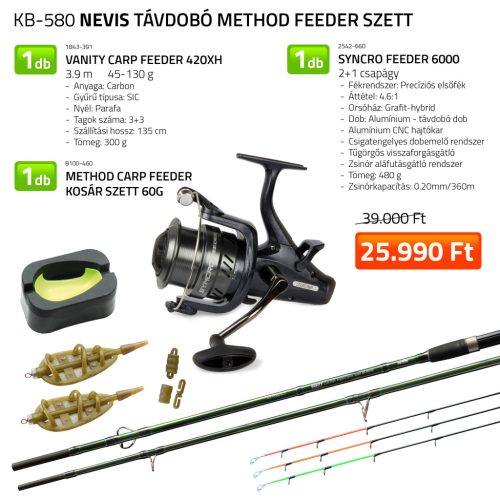 NEVIS Távdobó method feeder szett 1843-391+ 2542-660+ 8100-460