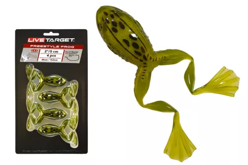 LIVETARGET 2” FREESTYLE FROG 2.0 TAN / BROWN 50 MM  FLOATING