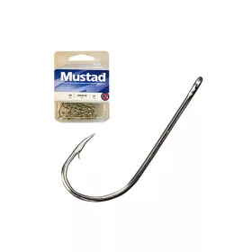 MUSTAD LONG SHANK BEAK 3/0 NICKEL 25PCS/BAG