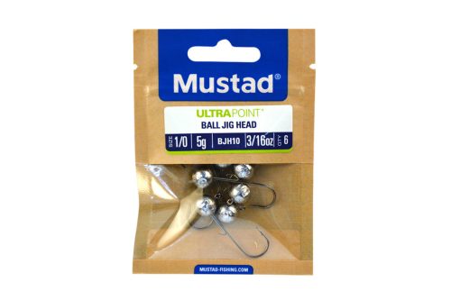 MUSTAD  BALL JIG HEAD W/KEEPER 1/0 10G 25PCS LEAD