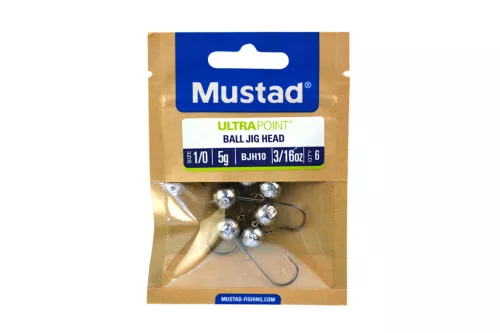 MUSTAD BALL JIG HEAD W/KEEPER 2/0 12G 25PCS LEAD
