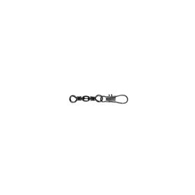   MUSTAD BARREL SWIVEL WITH INTERLOCK SNAP 3 BLACK NICKEL 10DB/CSOMAG