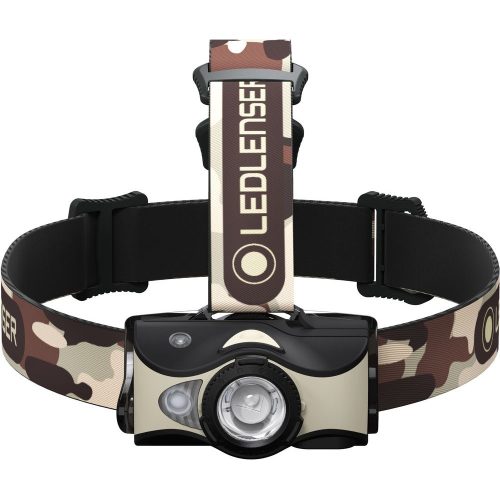 LEDLENSER MH8 outdoor tölthető LED fejlámpa 600lm/200m, RGB, 1xLi-ion, terepmintás