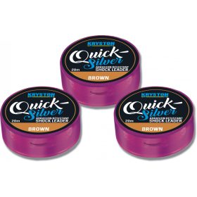   KRISTON Quicksilver Shock Leader 35lbs 20m Brown  AKCIÓ -30%