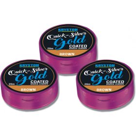   KRISTON Quicksilver Gold Shock Leader 35lbs 20m Brown  AKCIÓ -30%