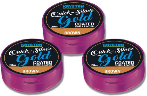 KRISTON Quicksilver Gold Shock Leader 45Lbs 20m Brown  AKCIÓ -30%