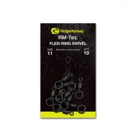   RIDGEMONKEY RM_TEC FLEXI RING SWIVEL SIZE11 KARIKÁS FORGÓ 10DB