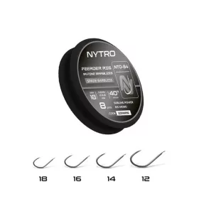   NYTRO NTO4 FINE FEEDER ELŐKÖTÖTT SZAKÁLL NÉLKÜLI ELŐKE 100 CM 12/0,15MM